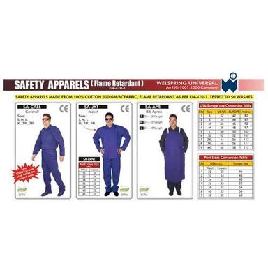Safety Apparels Usage: Industrial