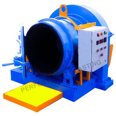 Blue Industrial Rotary Barrel Machine