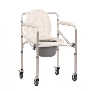 COMMODE CHAIR ALUMINIUM WITH WHEELS