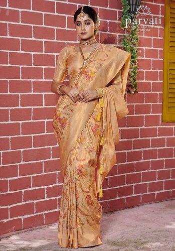 Orange Savrna-Silk Saree