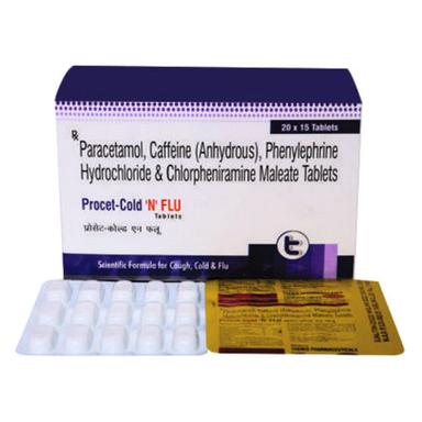 Paracetamol Caffeine Anhydrous Phenylephrine Hydrochloride And Chlorpheniramine Maleate Tablets General Medicines