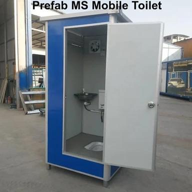 White & Blue Prefab Ms Mobile Toilet