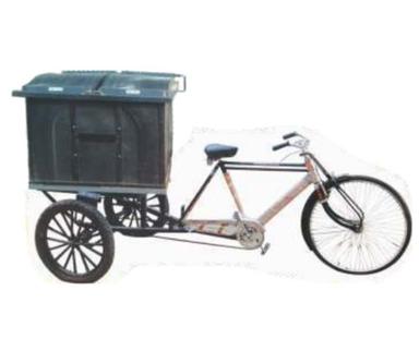Blue & Green Garbage Cycle Rickshaws Single Container (Roto)