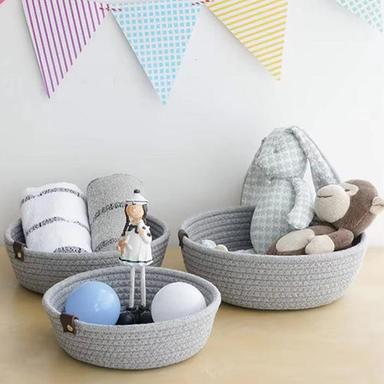 Different Available 3 Piece Cotton Rope Woven Storage Basket