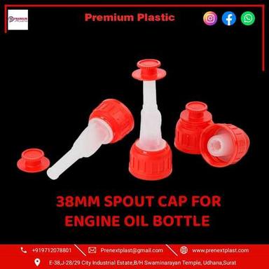 Red Black  And Silver Spout Cap For Lubricant Oil Bottle