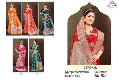 Traditional Bridal Wear Pure Silk Banarasi Jari Saree For Women-24715