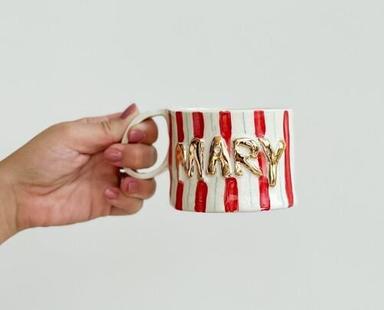 Custom Design Name Ceramic Handmade Pottery Mug Craft Gift Idea Coffee Cup Gift
