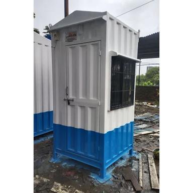 White-Blue Security Cabins