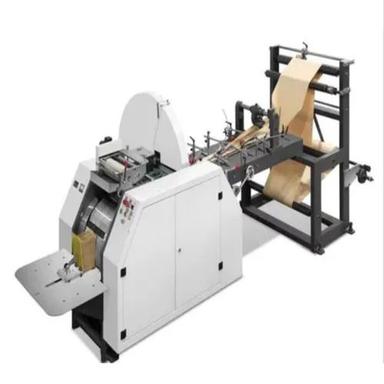 White Industrial Paper Bag Making Machine