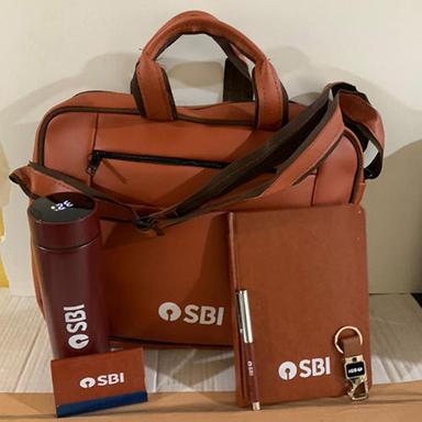 Brown Laptop Bag Corporate Gift Kit