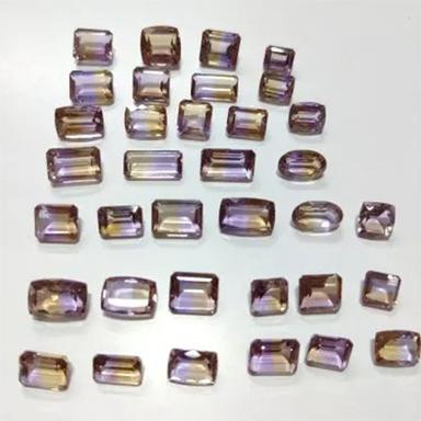 Purple-Golden Ametrine Cut Stone