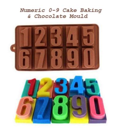 Numeric 0 to 9 Cake Baking and Chocolate Moulds