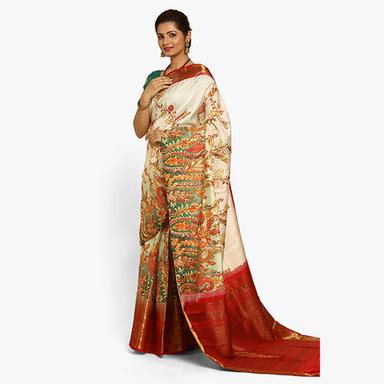 Multicolor Ladies Wedding Silk Saree