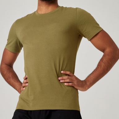 Men Cotton Blend Gym T-Shirt Slim Fit Age Group: Customized