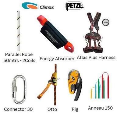 Multi Colour Rope Access Spiderman Safety Kit Glass Cleaning And Painting  Petzl And Climax