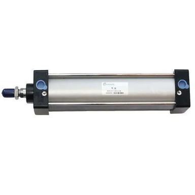 Silver And Black Industrial Pneumatic Cylinder