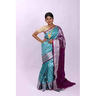 Casual Light Blue Kanjivaram Silk Saree