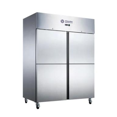Silver 4 Door Vertical Chiller Refrigerator