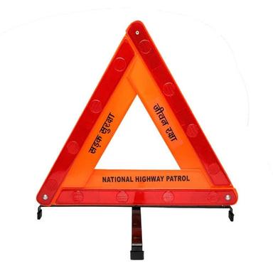 Red Road Safety Reflective Warning Triangle With Stand