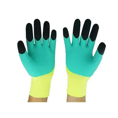 Green Latex Coated Working Gloves Gender: Unisex