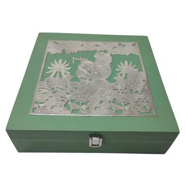 Green 8X8 Decoration Radha Krishna Box