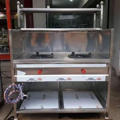 Silver Stainless Steel Fast Food Stall