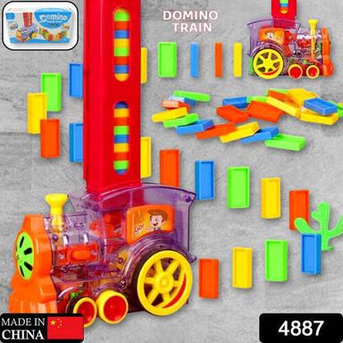 PLAY GAME TRANSPARENT FUNNY TRAIN ENGINE WITH BLOCKS SET 60 BLOCKS TOY WITH MUSIC AND LIGHTS AUTOMATIC BLOCKS TOY TRAIN SET FOR KIDS