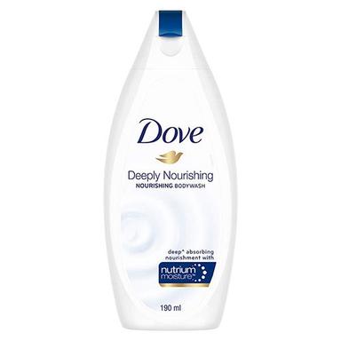 White 190Ml Dove Body Wash Deeply Nourishing Bottle