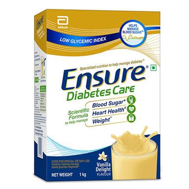 White Ensure Diabetes Care Nutrition To Help Control Blood Sugar Levels Vanilla Flavour