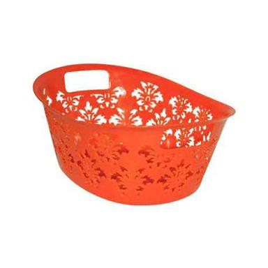 Orange Medium Size Sun Flower Plastic Basket