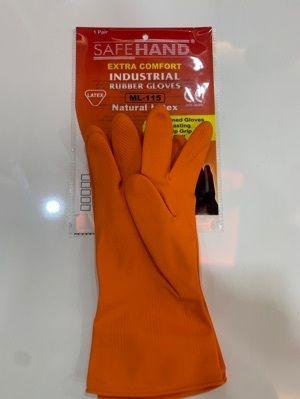 Orange Industrial Rubber Gloves