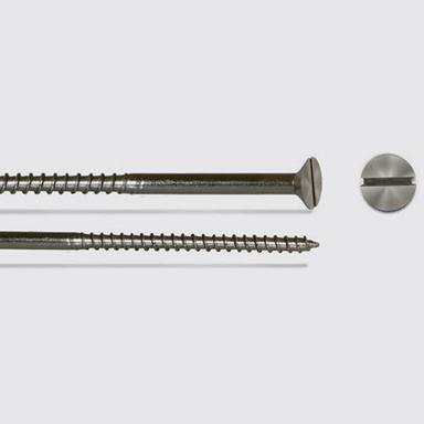 Silver Ms Shaved Head Wood Screw