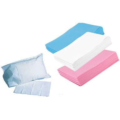 White (Specific Colour Made On Request) Disposable Bedsheet And Pillow