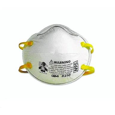 White 3 M 8210 Safety Face Mask