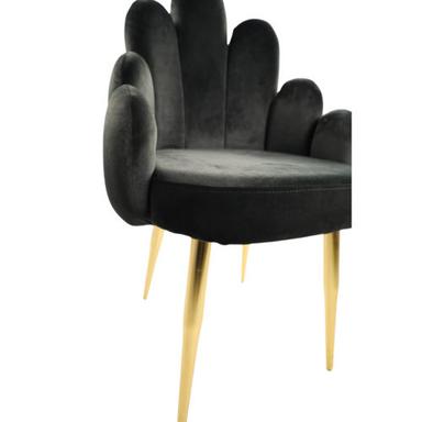 Adhunika Cafe Furniture Chair(Black Fabric)