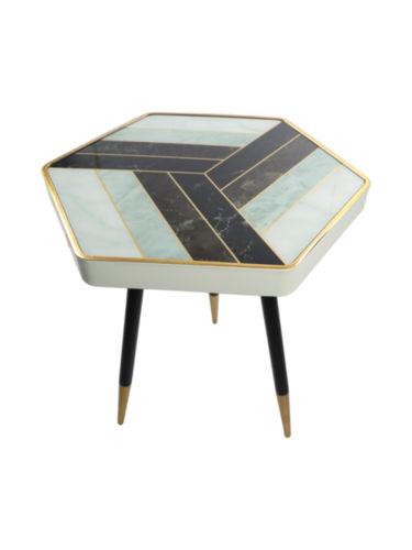 Adhunika Bedside Glass Top Table