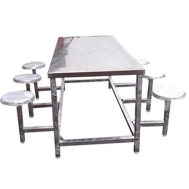 Silver 6 Seater Stainless Steel Dining Table