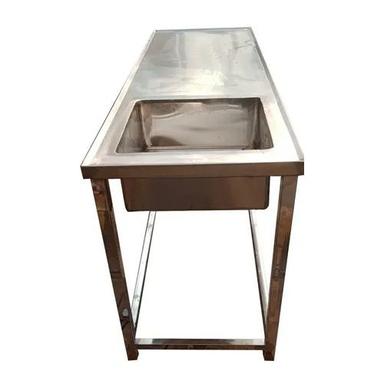 Silver Stainless Steel Kitchen Sink Table