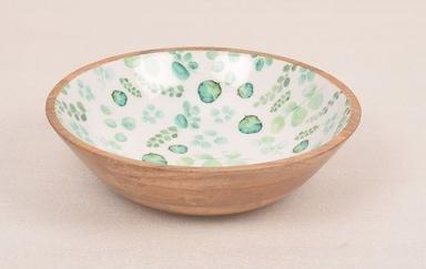 Wooden Bowl With Enamel
