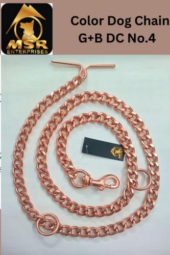 High Quality Rose Gold Polish Grinded Twisted Iron Dog Chain With Brass Hook