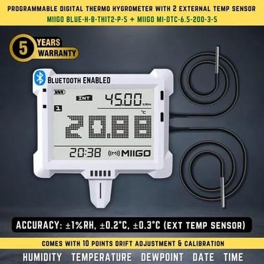 As Per Req. 4 Ch In-Out Online Digital Thermo Hygrometer And Thermometer Bluetooth Premium Version