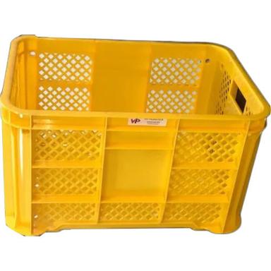 Yellow 520 X 360 X 300 Mm Heavy Duty Plastic Crate