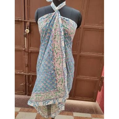 Block Printed Cotton Sarong Scarves