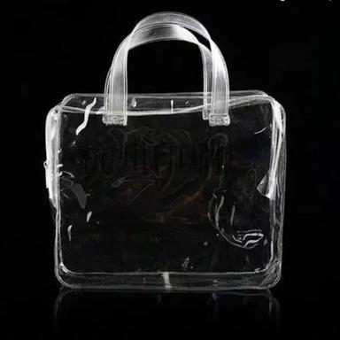 Transparent Pvc Button Bags With Handal