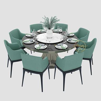 Fancy Round Dining Table And Chair No Assembly Required