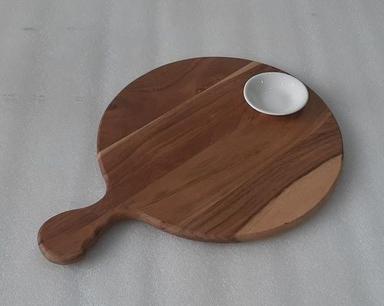 Wooden Round Chip & Dip Platter