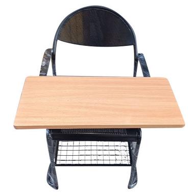 Black Perforated Metal Writing Pad Chair
