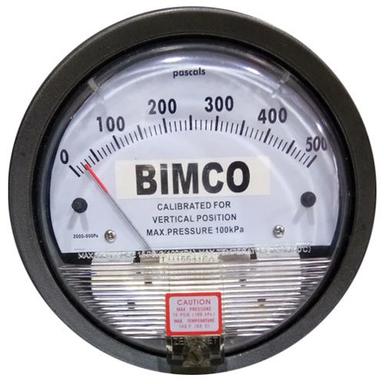 Stainless Steel Pressure Gauge - Color: Black