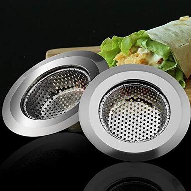 KitchenFestAR Strong, Durable, Stainless Steel Sink Strainer with 2mm Small Holes, Kitchen Drain Basin Basket Filter Stopper Sink Drainer, 11.5 cm, Set of 2