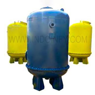 Blue And Yellow Softening Vessel
